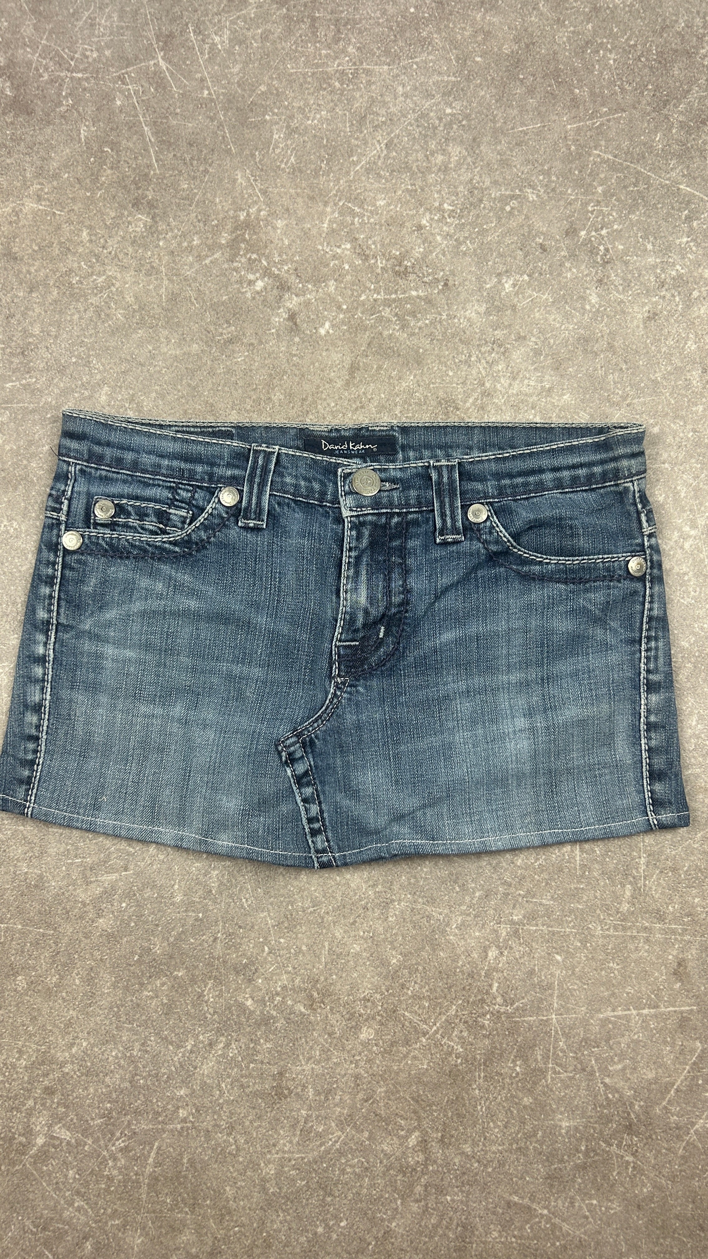 Rhinestone Denim Miniskirt