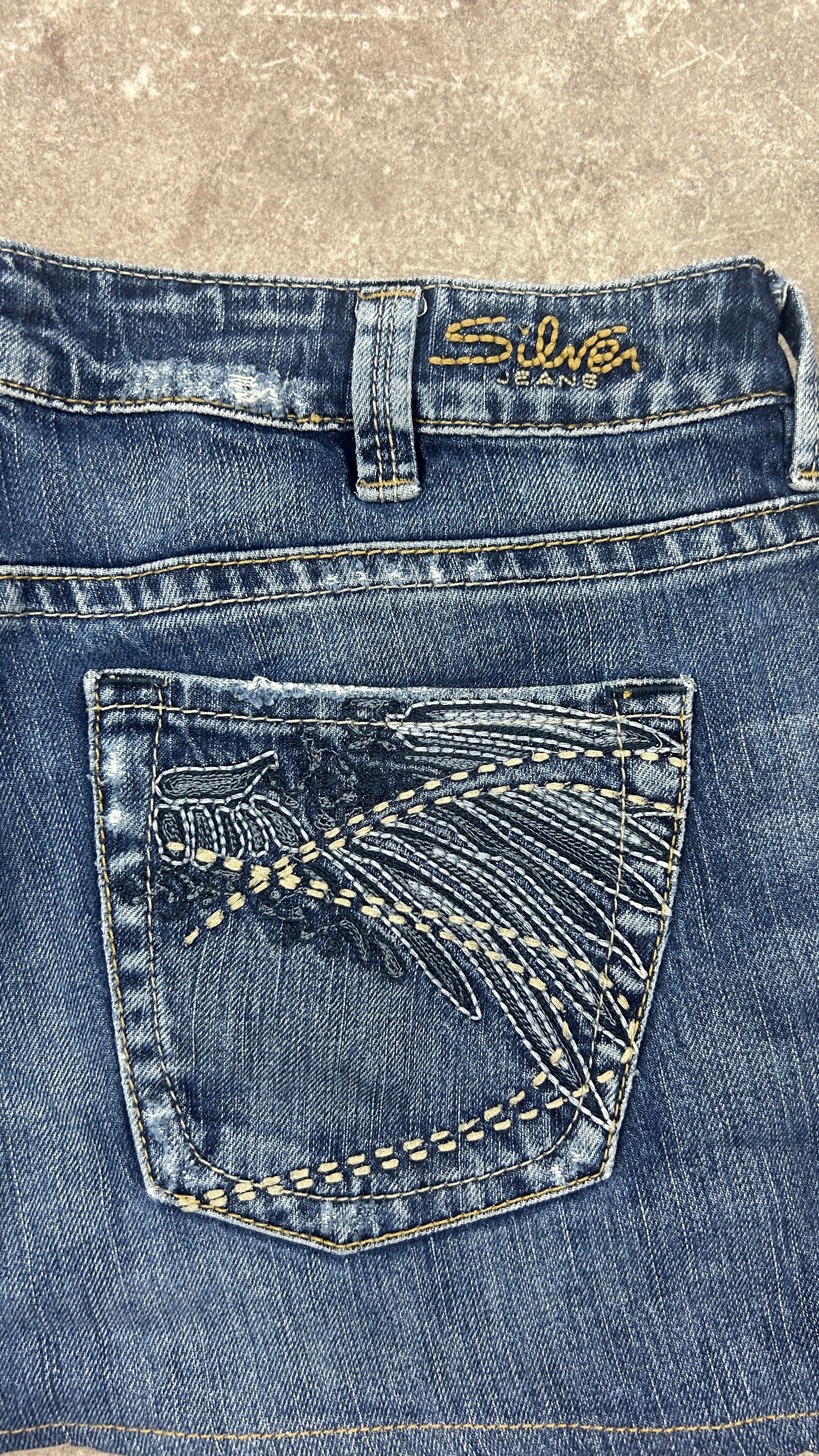 Wingpocket Vintage Denim Miniskirt
