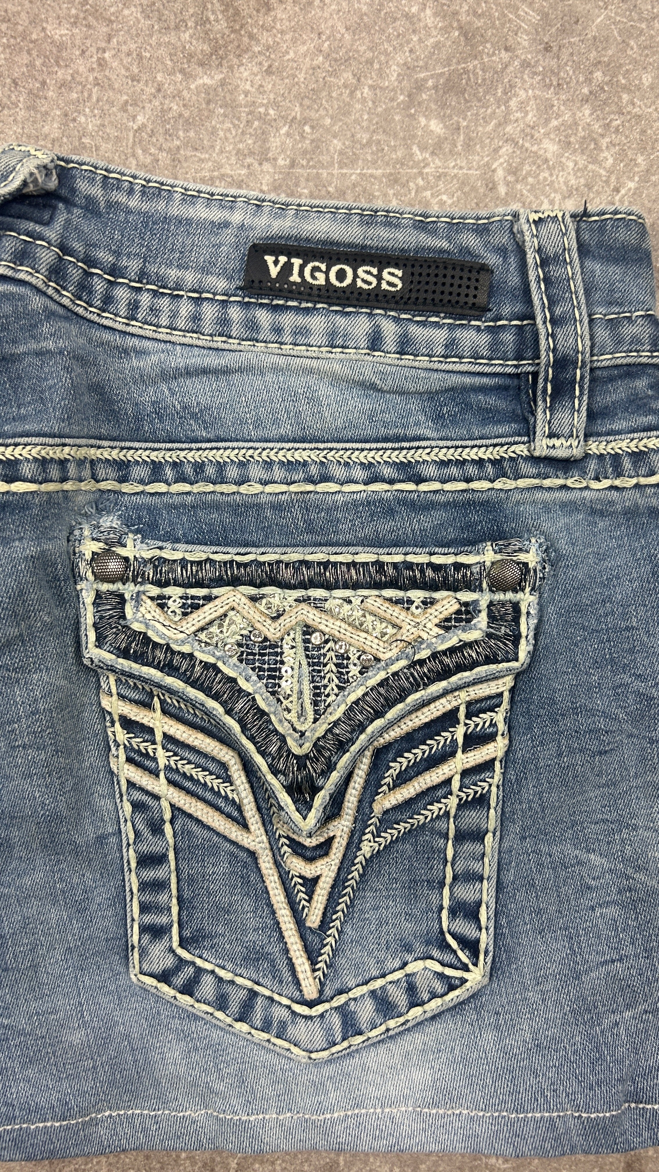 Vigoss Vintage Lightwash Denim Miniskirt