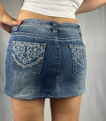 Floralpockets Vintage Denim Miniskirt