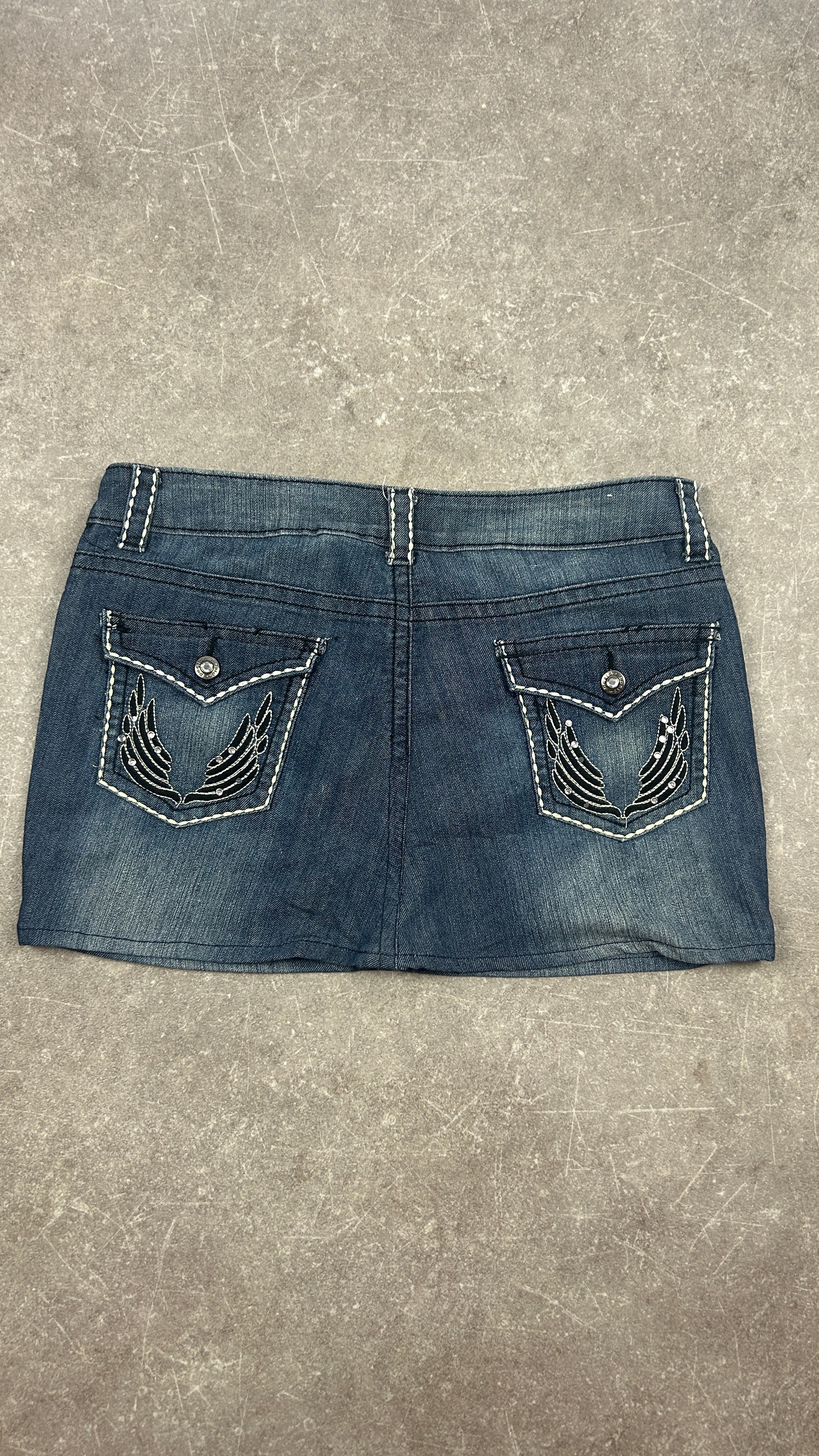 Wingpocket Darkwash Denimskirt