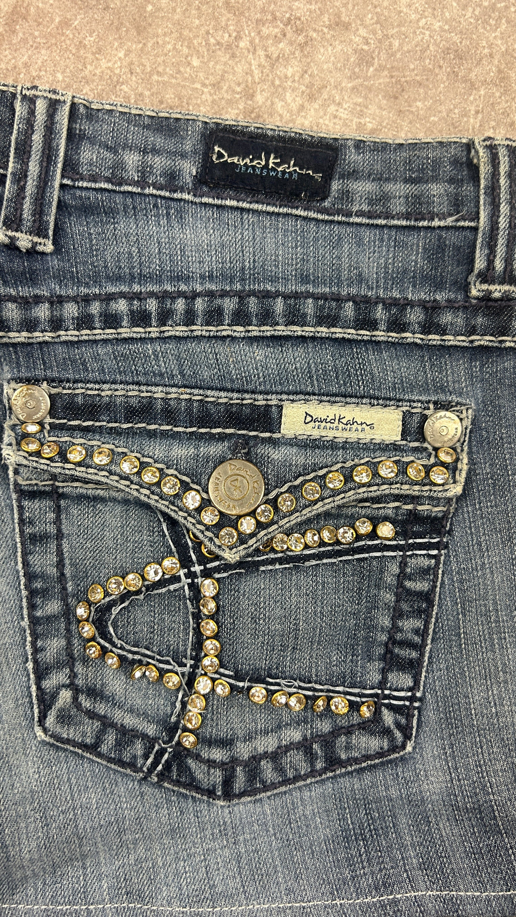 Rhinestone Denim Miniskirt
