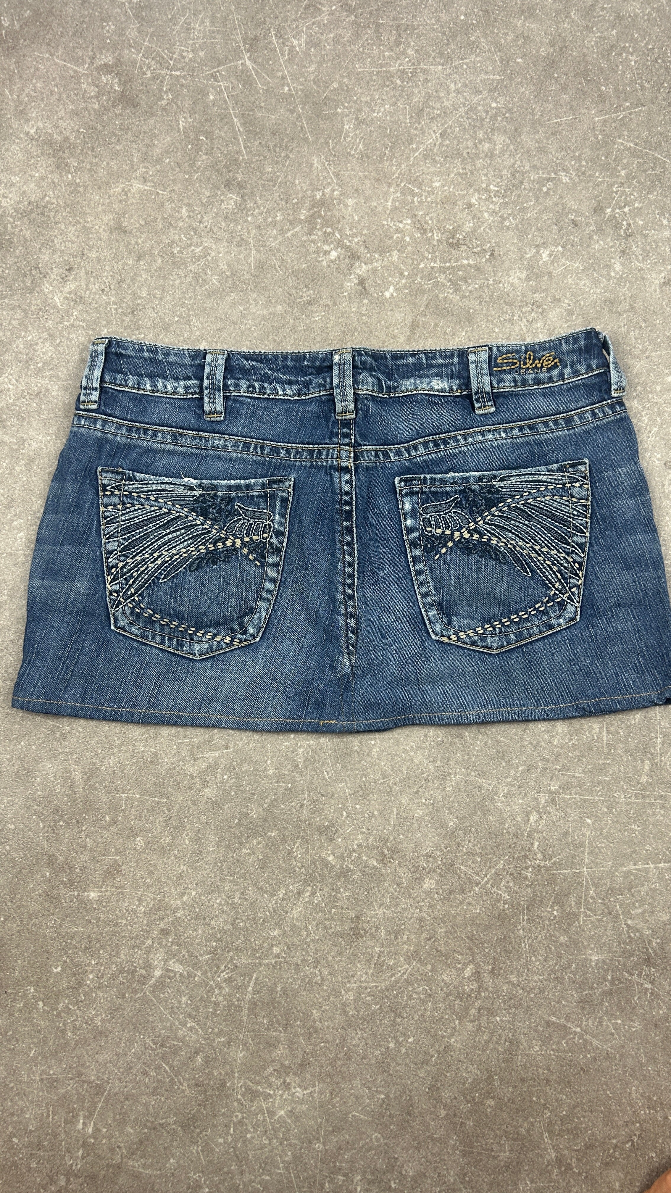 Wingpocket Vintage Denim Miniskirt