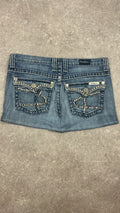 Rhinestone Denim Miniskirt