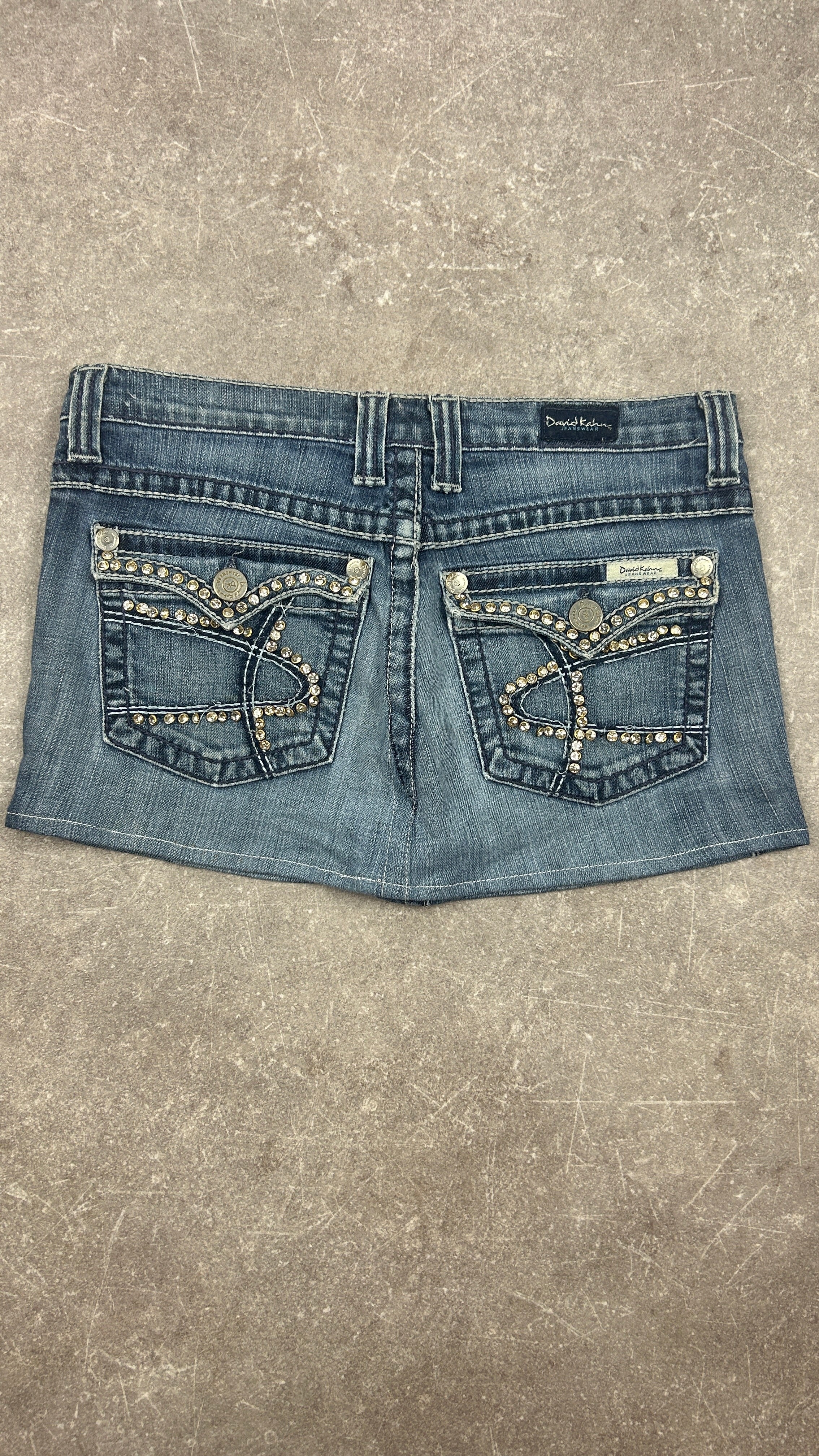 Rhinestone Denim Miniskirt