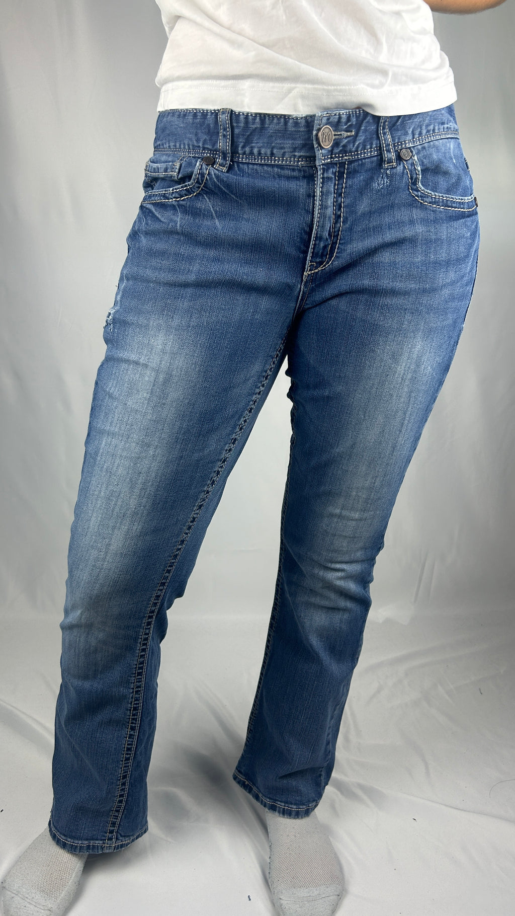 Embroiled M Pocket Bootcut Jeans