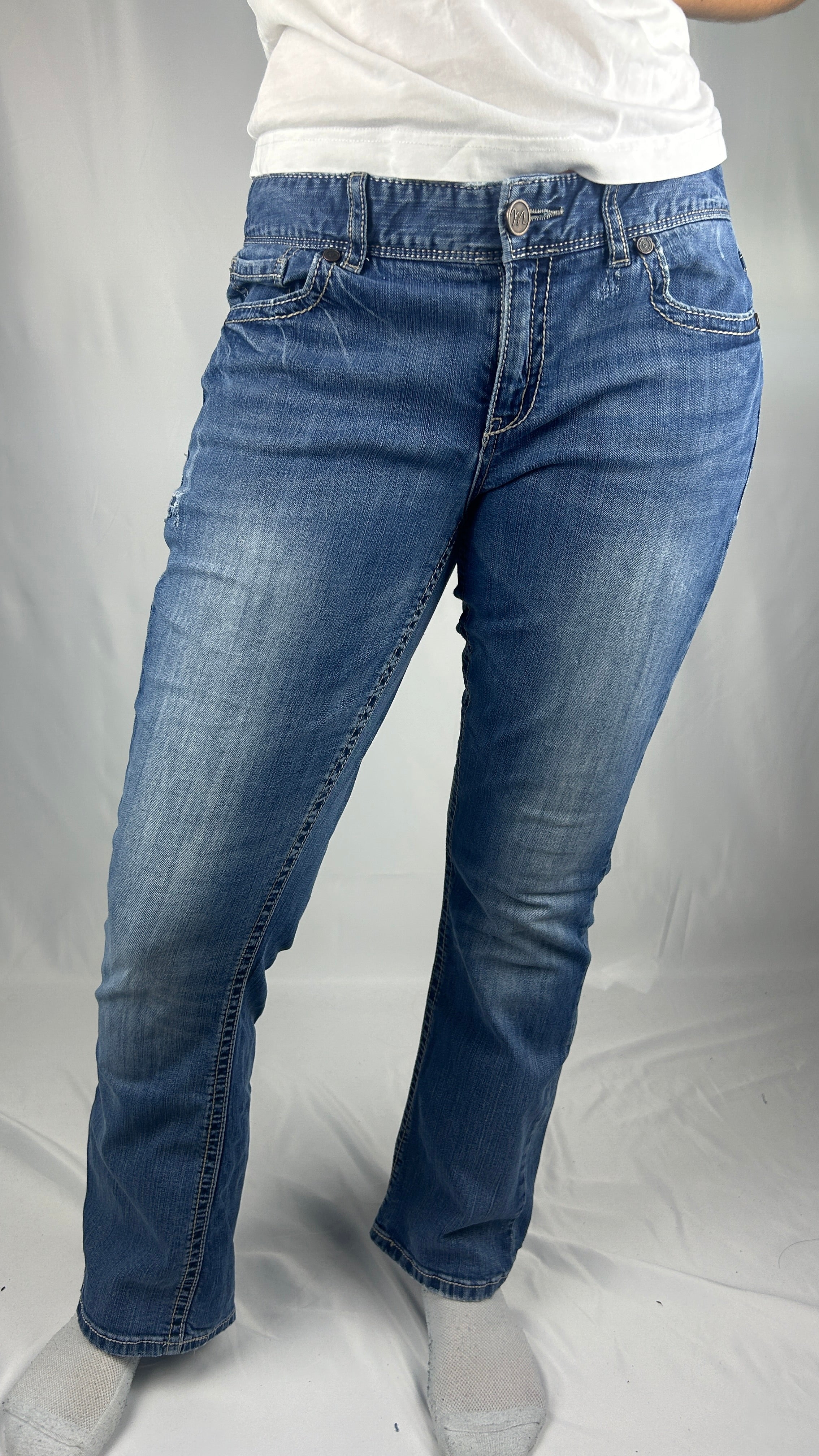 Embroiled M Pocket Bootcut Jeans
