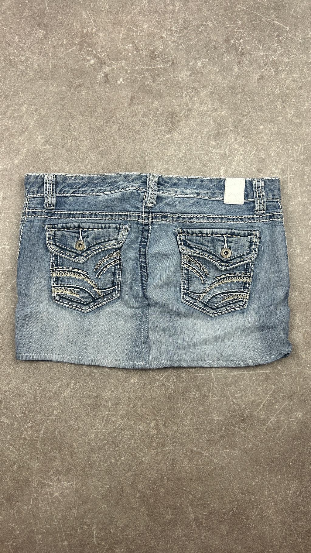 Flappocket Vintage Denim Miniskirt