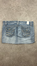 Flappocket Vintage Denim Miniskirt