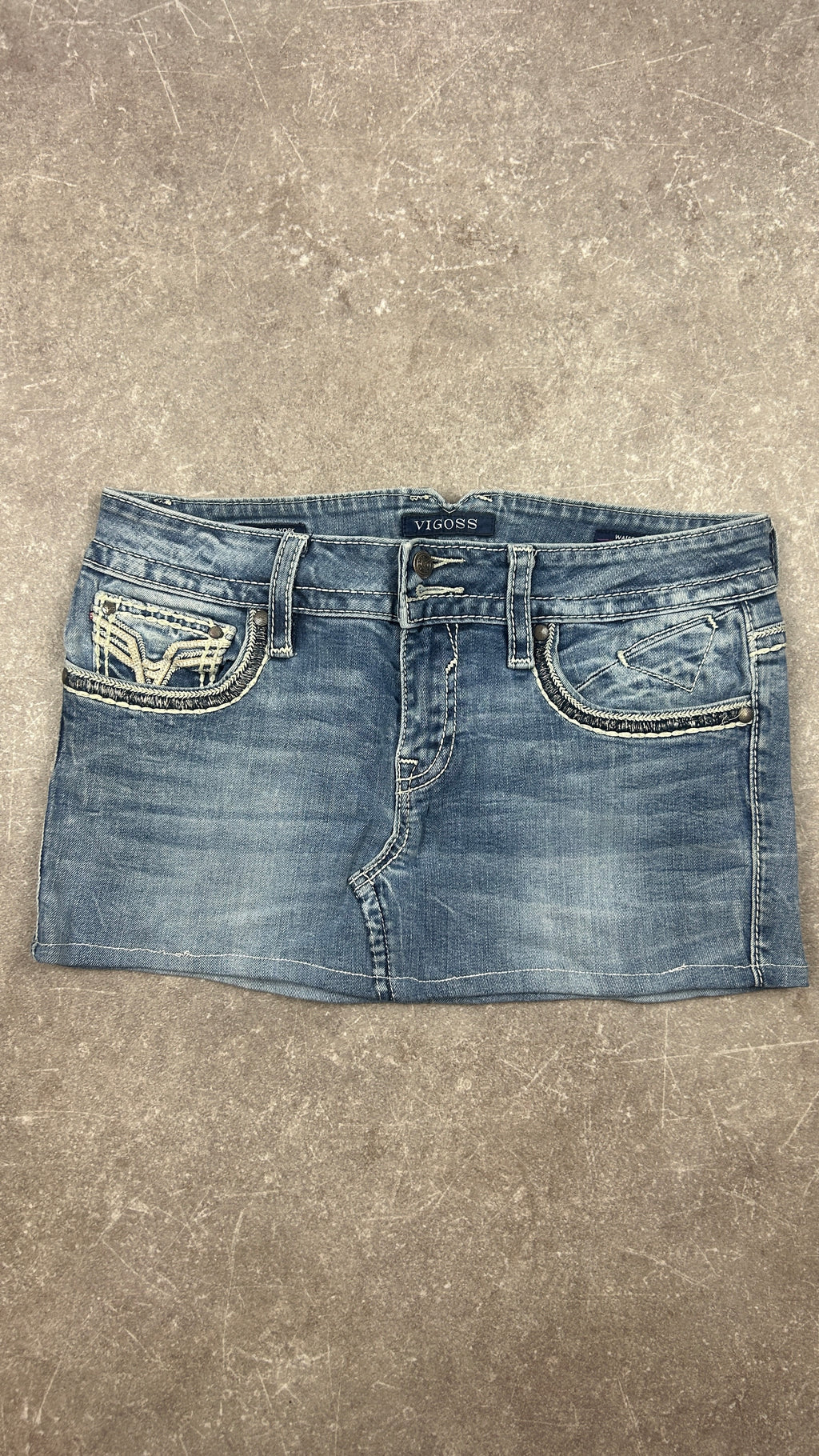 Vigoss Vintage Lightwash Denim Miniskirt