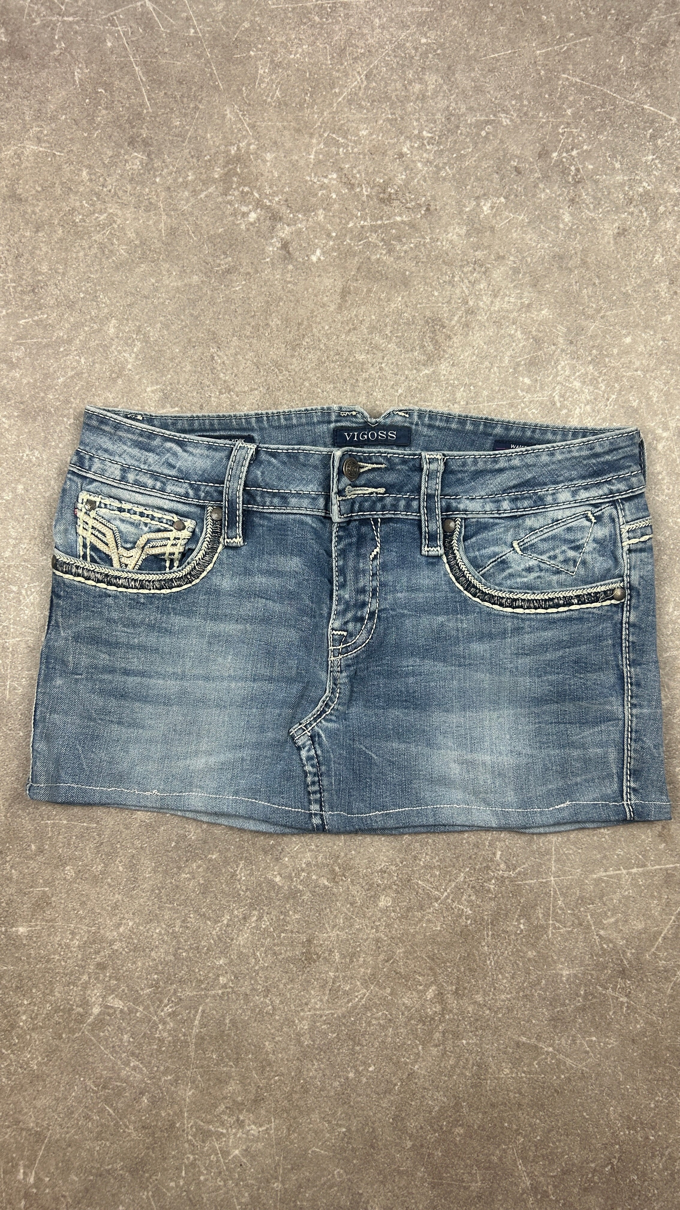 Vigoss Vintage Lightwash Denim Miniskirt