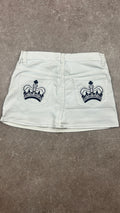 White Crown Denim Miniskirt