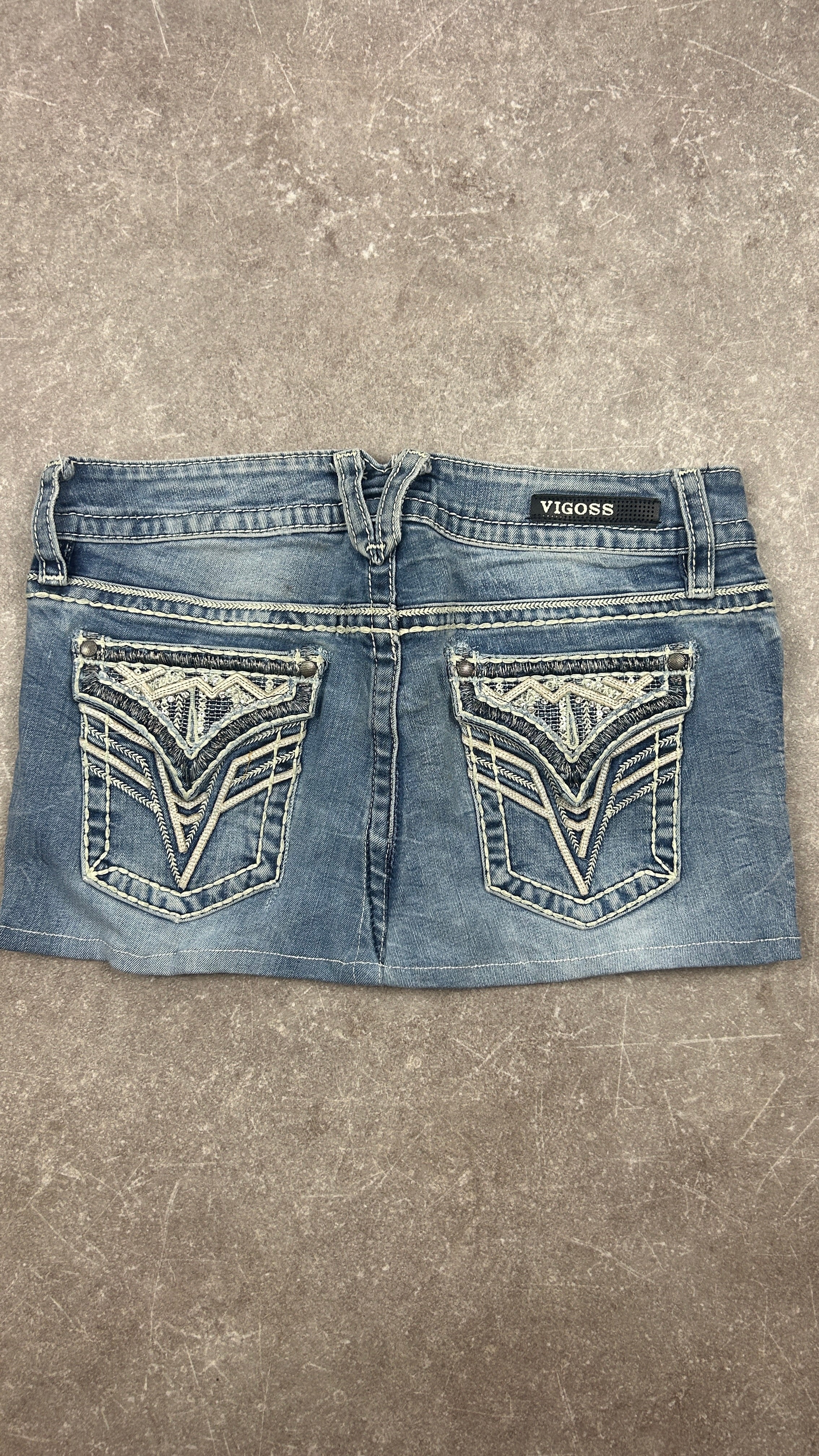 Vigoss Vintage Lightwash Denim Miniskirt