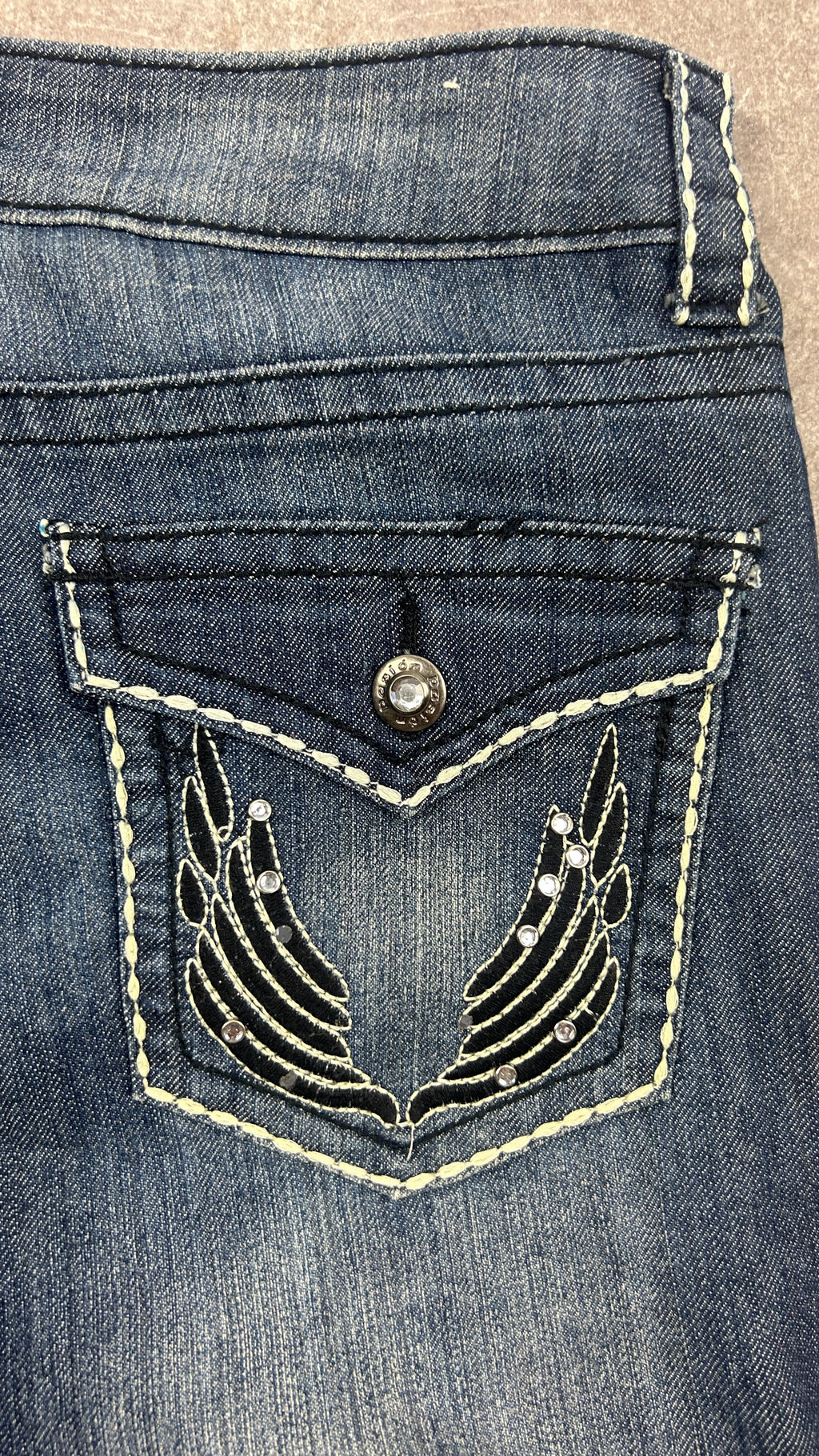 Wingpocket Darkwash Denimskirt