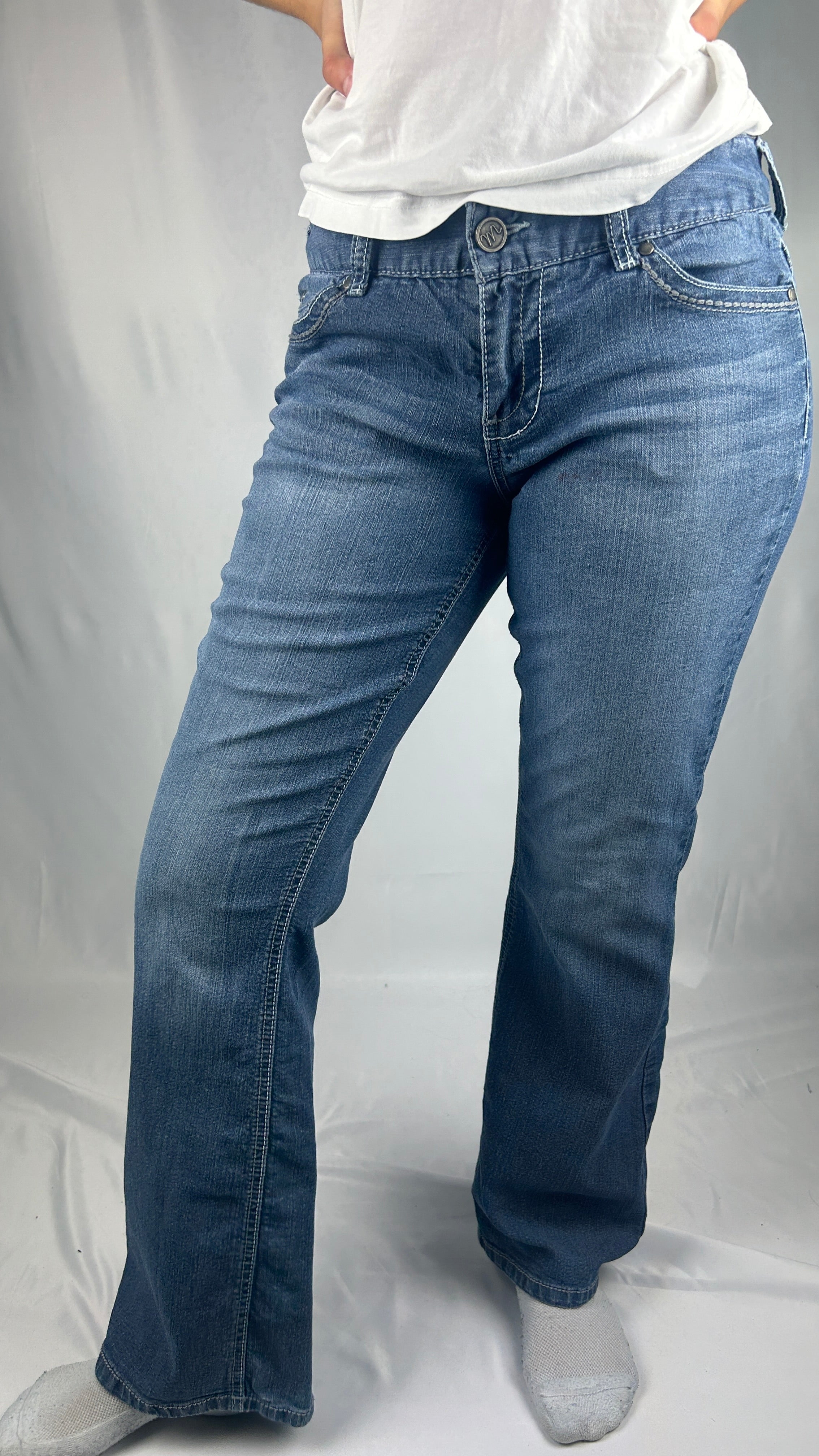 M Stitch Bootcut Jeans