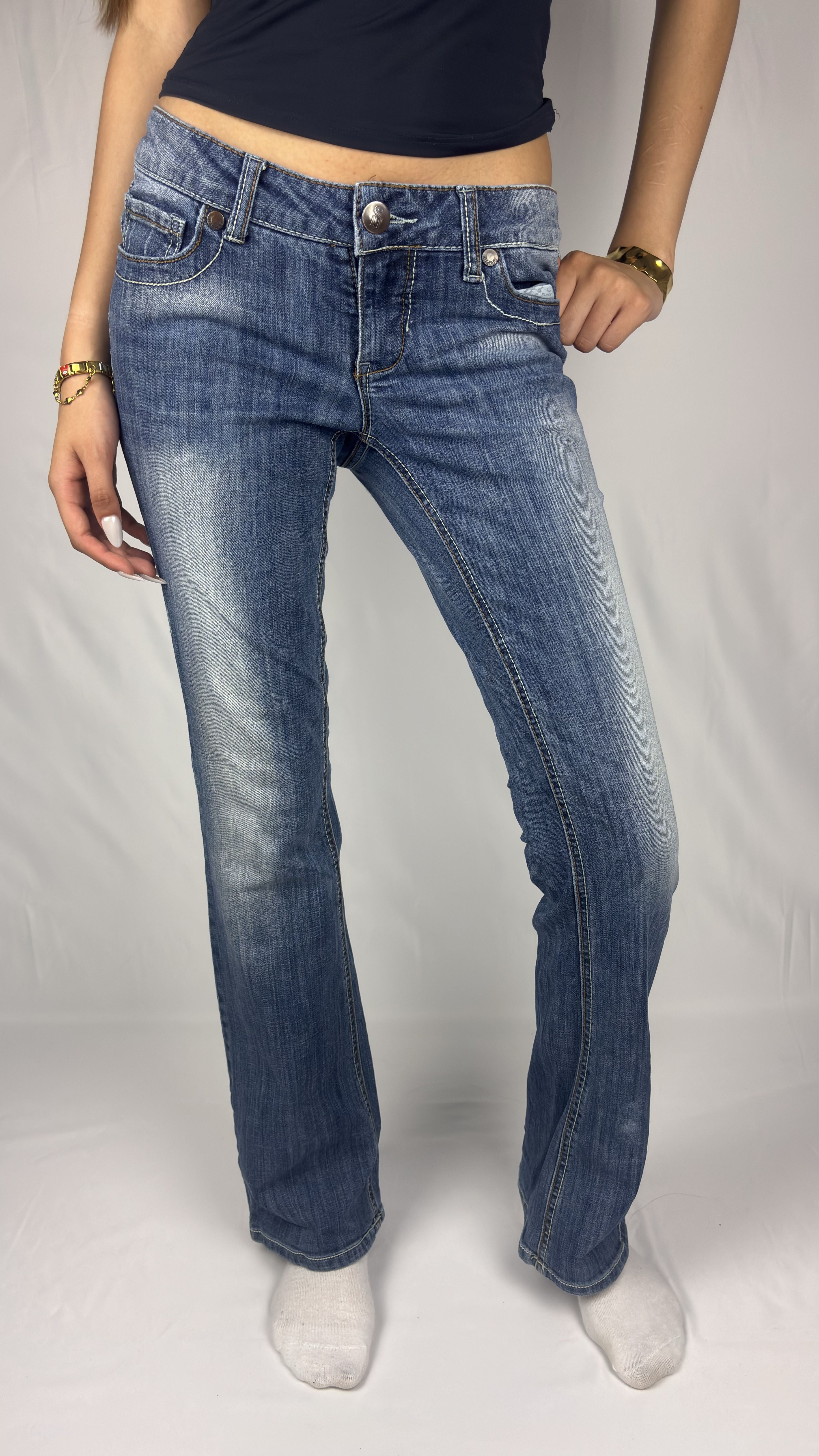 Y2K Stitch Pocket Jeans