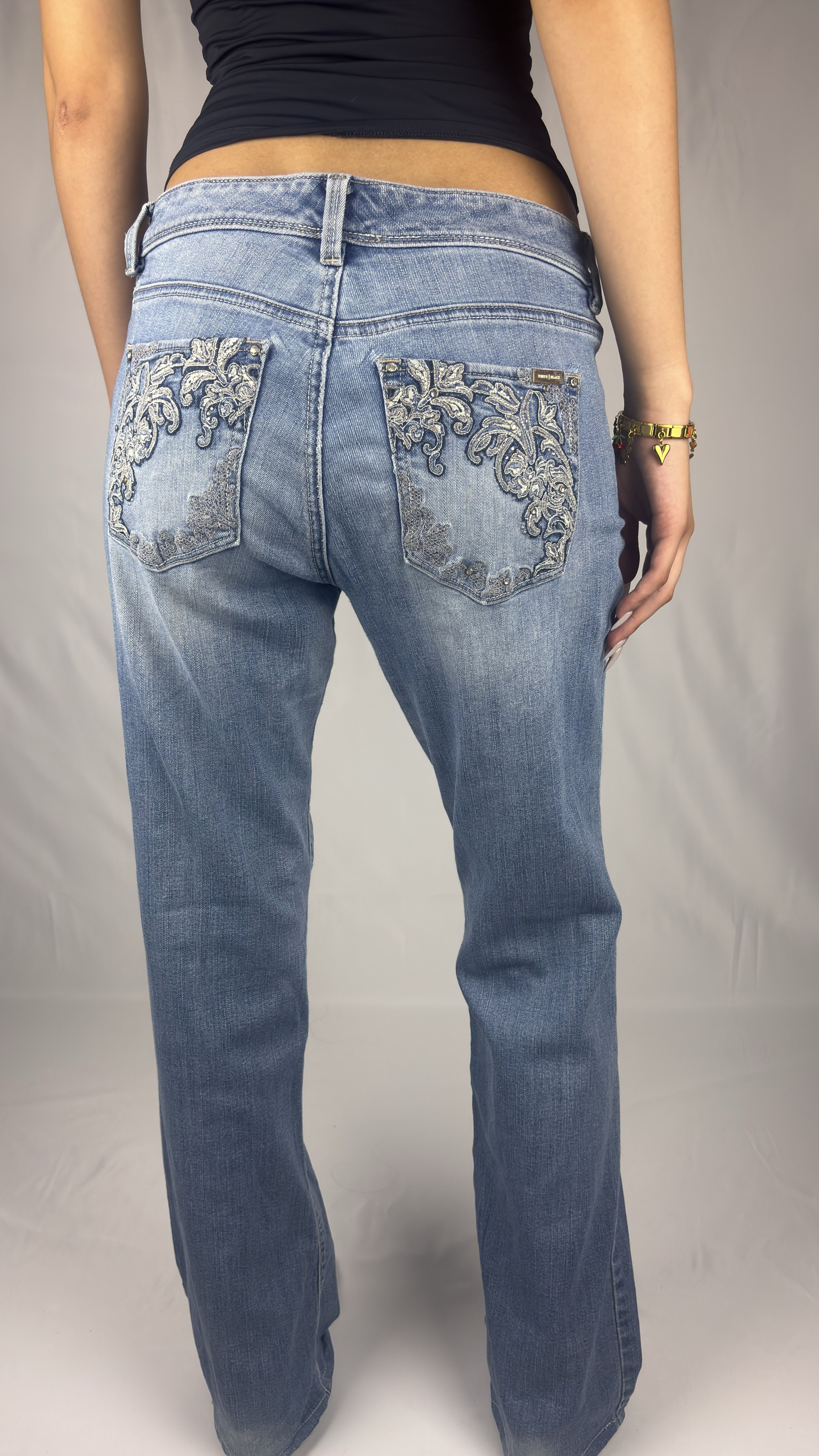 Y2K Floral Pocket Bootcut Jeans